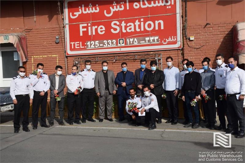تجلیل مدیر عامل شرکت تهران از نیروهای ایمنی و آتش نشانی