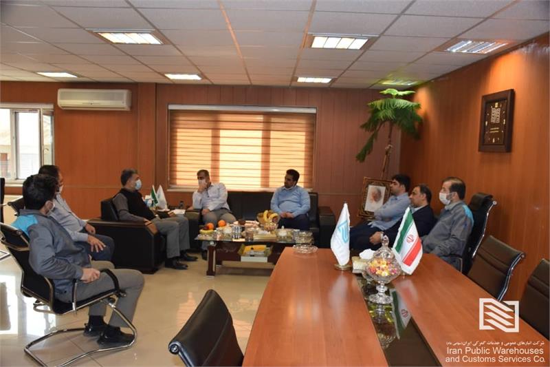 بازدید عضو هیات مدیره و معاونت توسعه مدیریت و منابع انسانی و مدیر حراست  شرکت انبارهای عمومی و خدمات گمرکی ایران در شرکت تهران